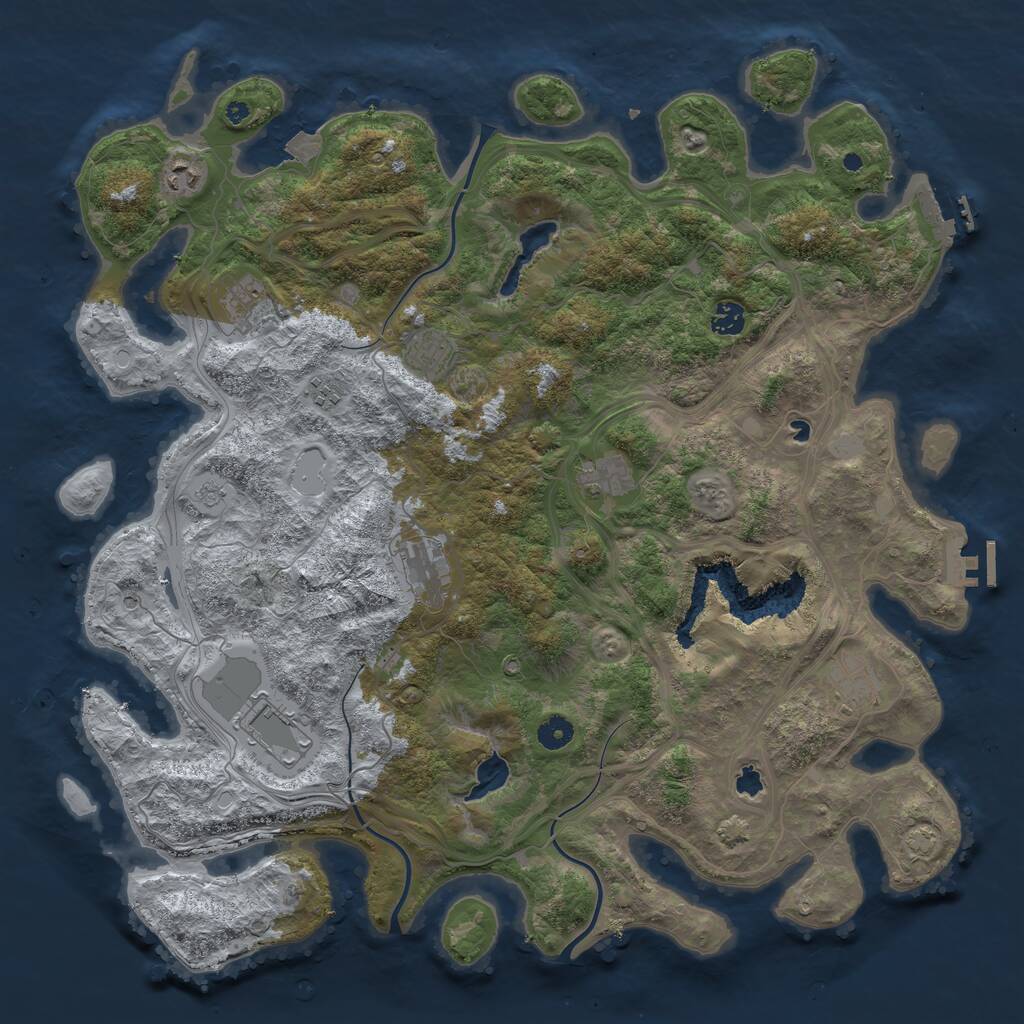 Rust Map: Procedural Map, Size: 4500, Seed: 1564771, 15 Monuments