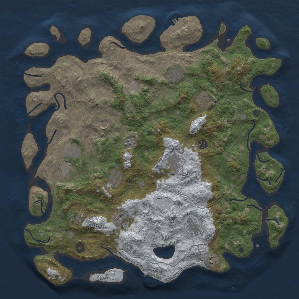 Rust Map: Procedural Map, Size: 4500, Seed: 4547951, 20 Monuments