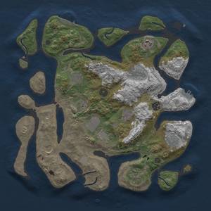 Thumbnail Rust Map: Procedural Map, Size: 3700, Seed: 2058913329, 19 Monuments