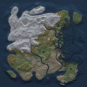 Thumbnail Rust Map: Procedural Map, Size: 3850, Seed: 988414069, 15 Monuments