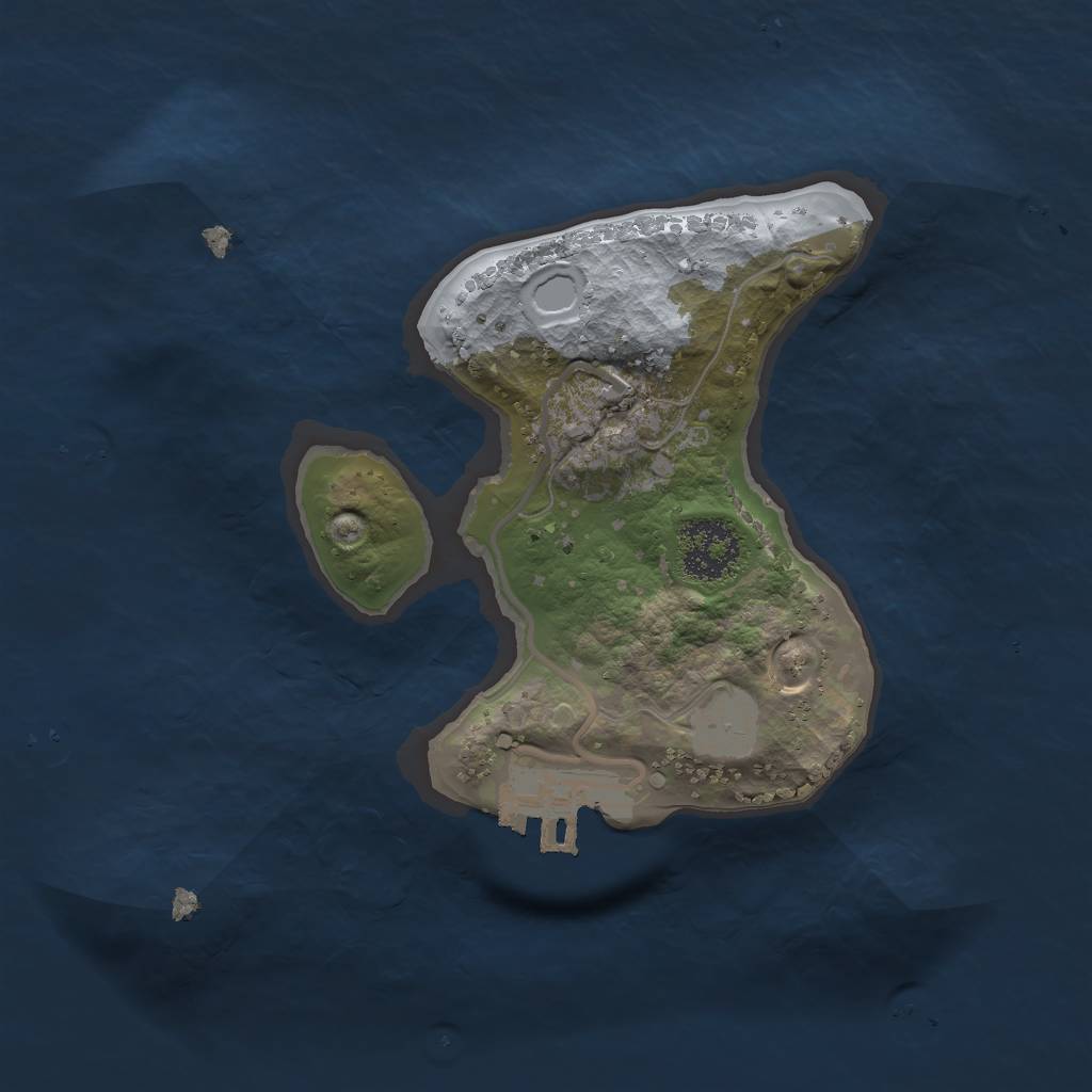 Rust Map: Procedural Map, Size: 1800, Seed: 65, 6 Monuments