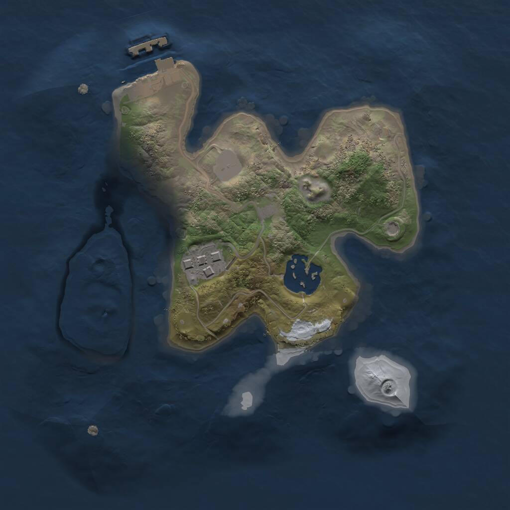 Rust Map: Procedural Map, Size: 2000, Seed: 670869221, 4 Monuments