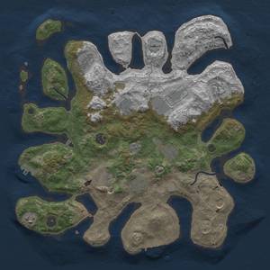 Thumbnail Rust Map: Procedural Map, Size: 3850, Seed: 1918449116, 19 Monuments