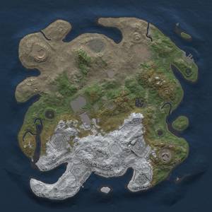 Thumbnail Rust Map: Procedural Map, Size: 3500, Seed: 540307529, 19 Monuments