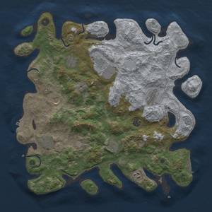 Thumbnail Rust Map: Procedural Map, Size: 4100, Seed: 5000, 18 Monuments