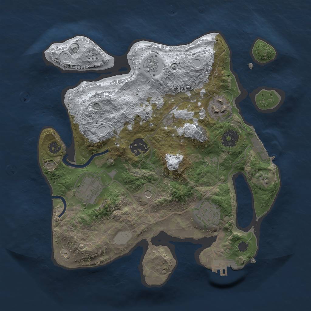 Rust Map: Procedural Map, Size: 2700, Seed: 108532, 13 Monuments