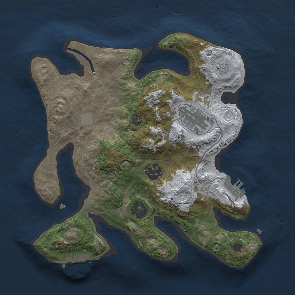 Rust Map: Procedural Map, Size: 2666, Seed: 2666, 10 Monuments