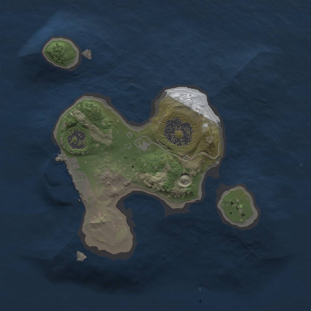 Rust Map: Procedural Map, Size: 1600, Seed: 18567675, 5 Monuments