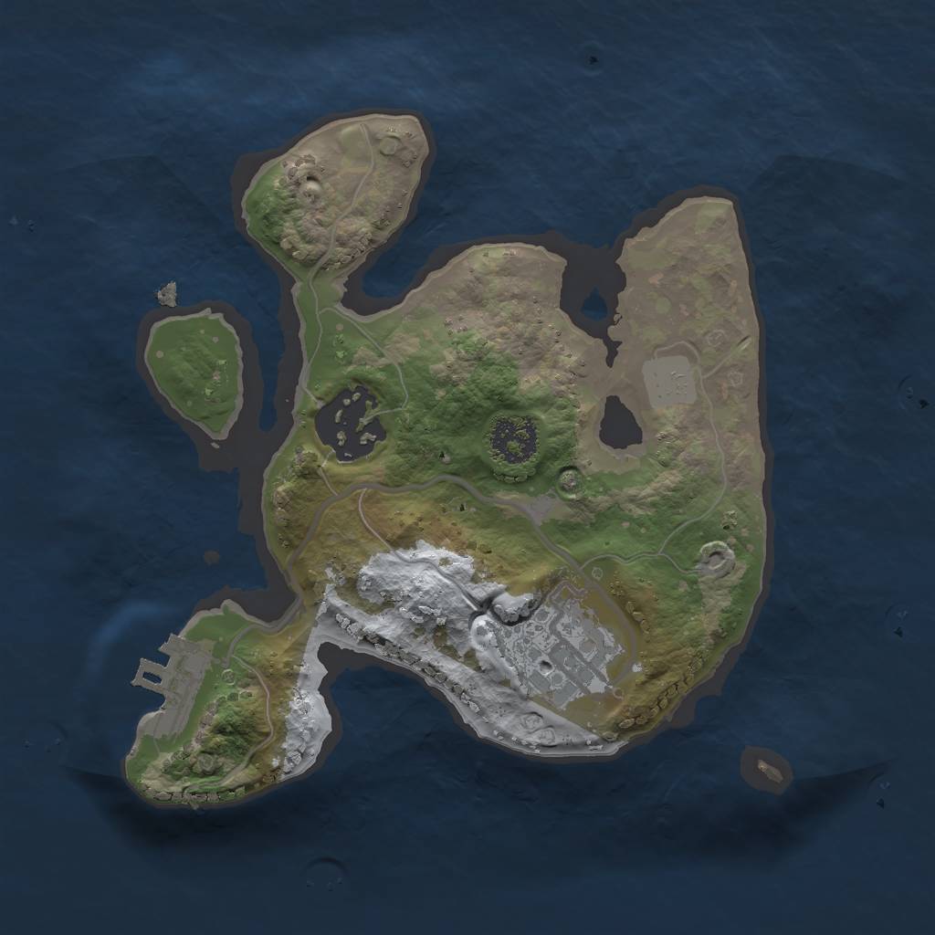 Rust Map: Procedural Map, Size: 2000, Seed: 1555795144, 8 Monuments