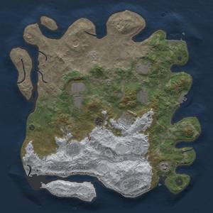 Thumbnail Rust Map: Procedural Map, Size: 4000, Seed: 1001, 19 Monuments