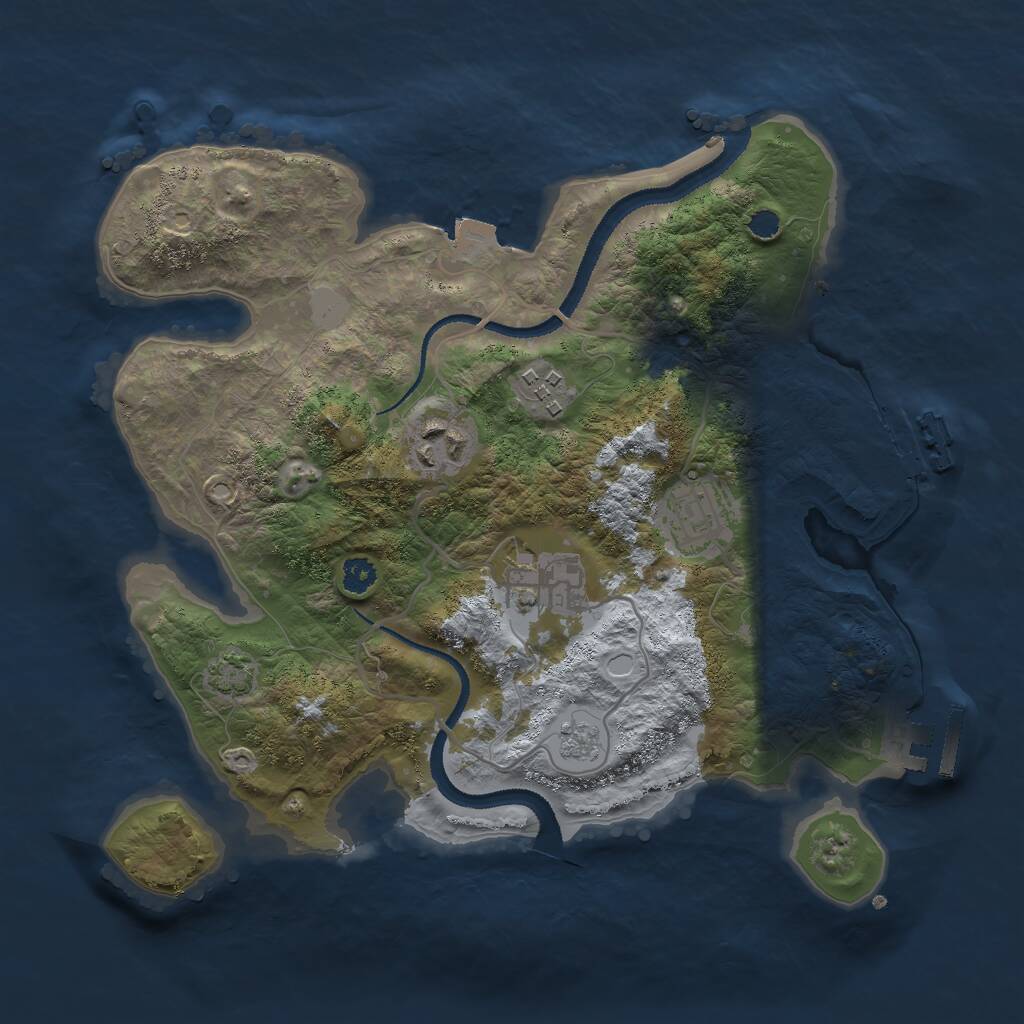 Rust Map: Procedural Map, Size: 2900, Seed: 702380609, 9 Monuments