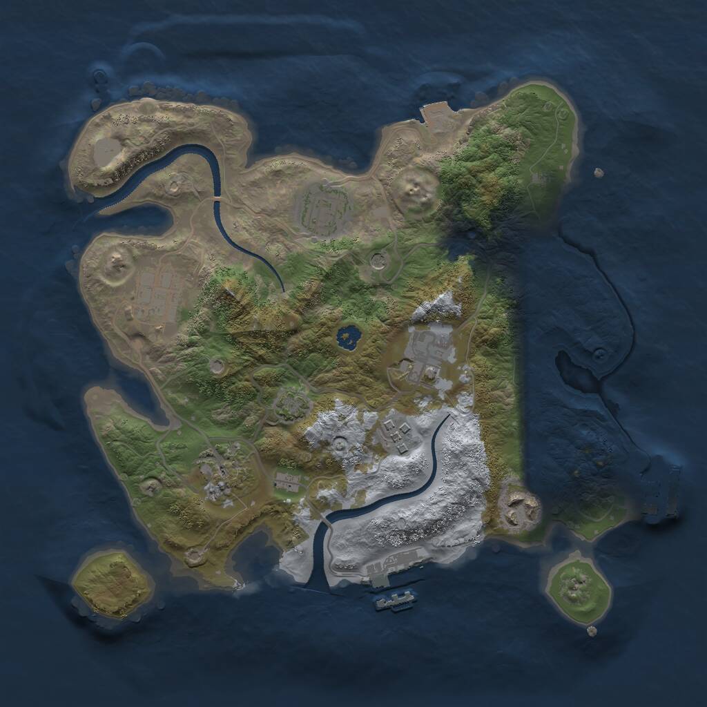 Rust Map: Procedural Map, Size: 2900, Seed: 702380609, 11 Monuments