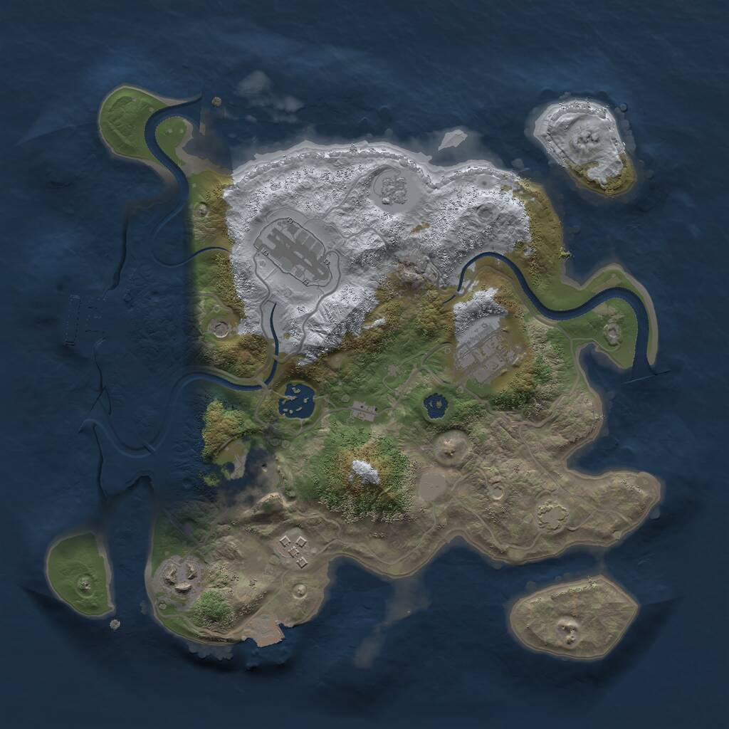 Rust Map: Procedural Map, Size: 3000, Seed: 56217944, 11 Monuments