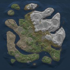 Thumbnail Rust Map: Procedural Map, Size: 3700, Seed: 1318276274, 18 Monuments