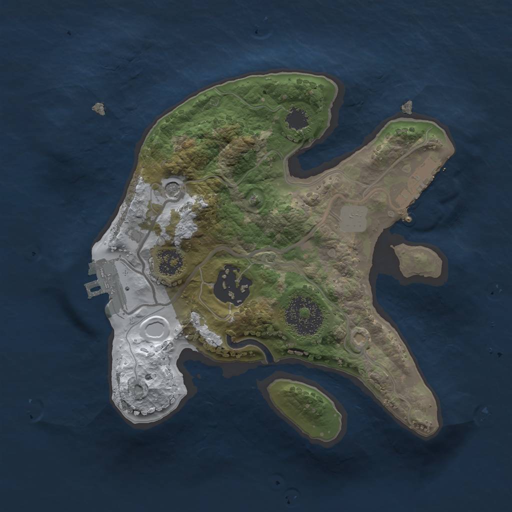 Rust Map: Procedural Map, Size: 2000, Seed: 234234234, 9 Monuments