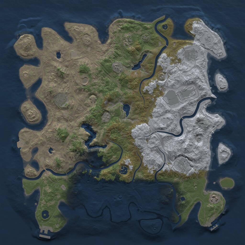 Rust Map: Procedural Map, Size: 4500, Seed: 4739161, 15 Monuments
