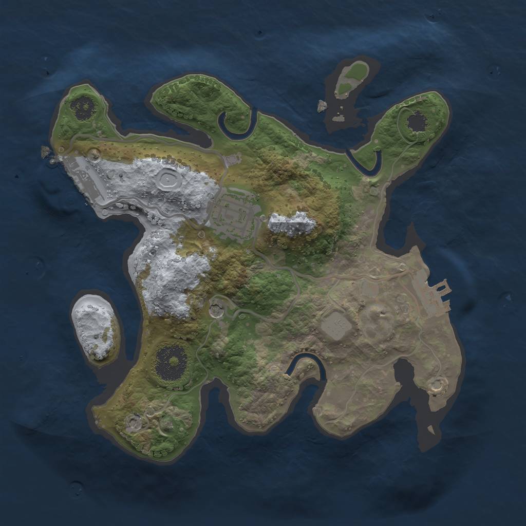 Rust Map: Procedural Map, Size: 2300, Seed: 130, 9 Monuments