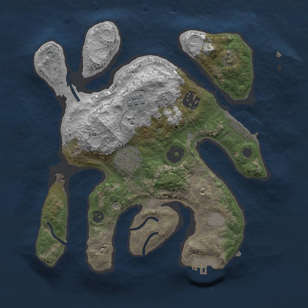 Rust Map: Procedural Map, Size: 2700, Seed: 116, 10 Monuments