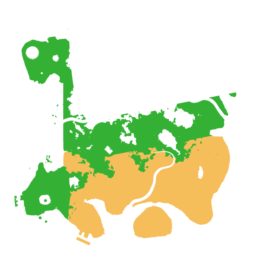 Biome Rust Map: Procedural Map, Size: 3500, Seed: 92995750