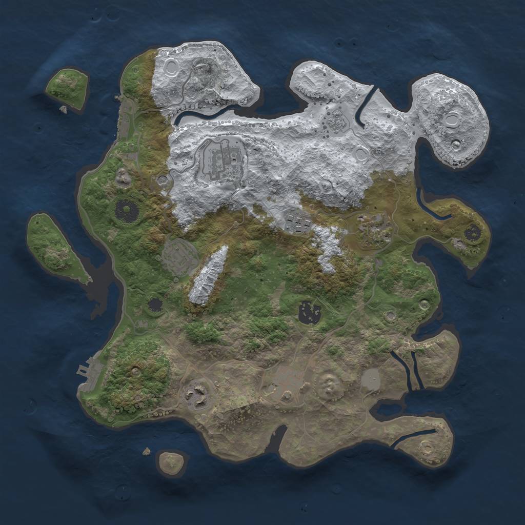 Rust Map: Procedural Map, Size: 3300, Seed: 66040326, 16 Monuments