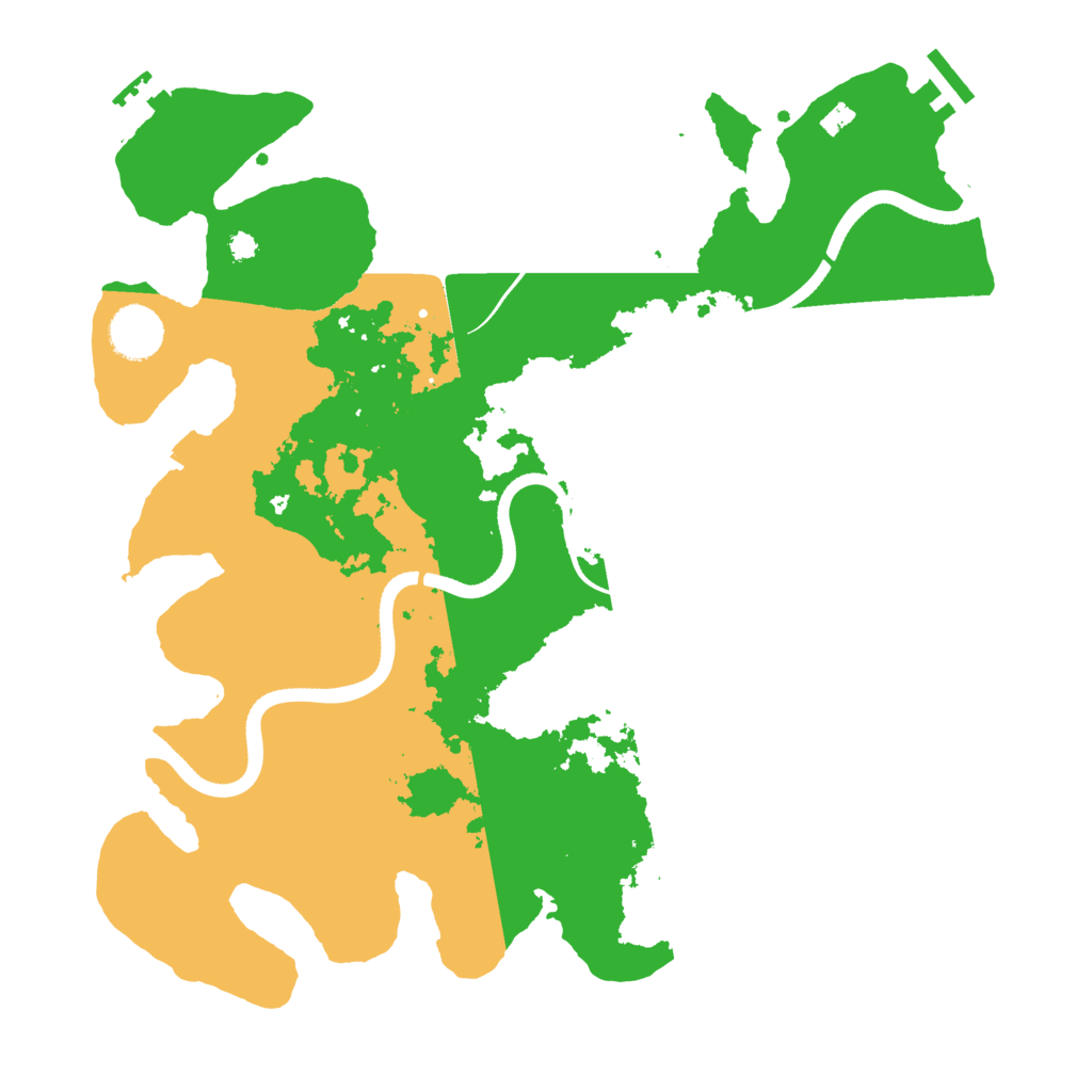 Biome Rust Map: Procedural Map, Size: 3550, Seed: 498599