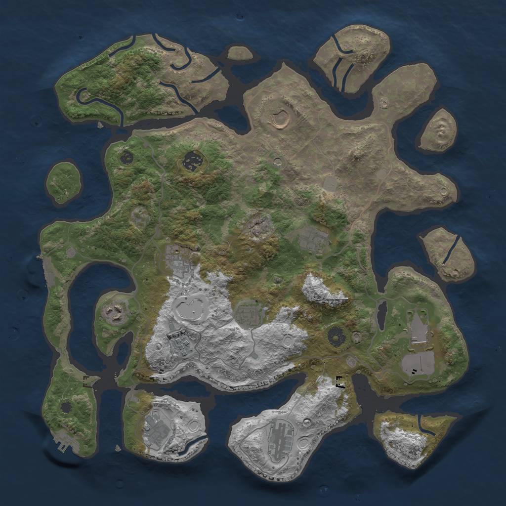 Rust Map: Procedural Map, Size: 4000, Seed: 957796, 18 Monuments