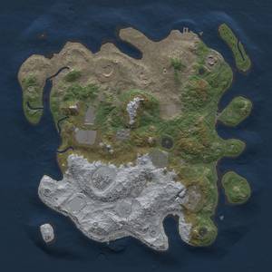 Thumbnail Rust Map: Procedural Map, Size: 3500, Seed: 6738, 14 Monuments