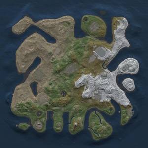 Thumbnail Rust Map: Procedural Map, Size: 3750, Seed: 1564248497, 20 Monuments