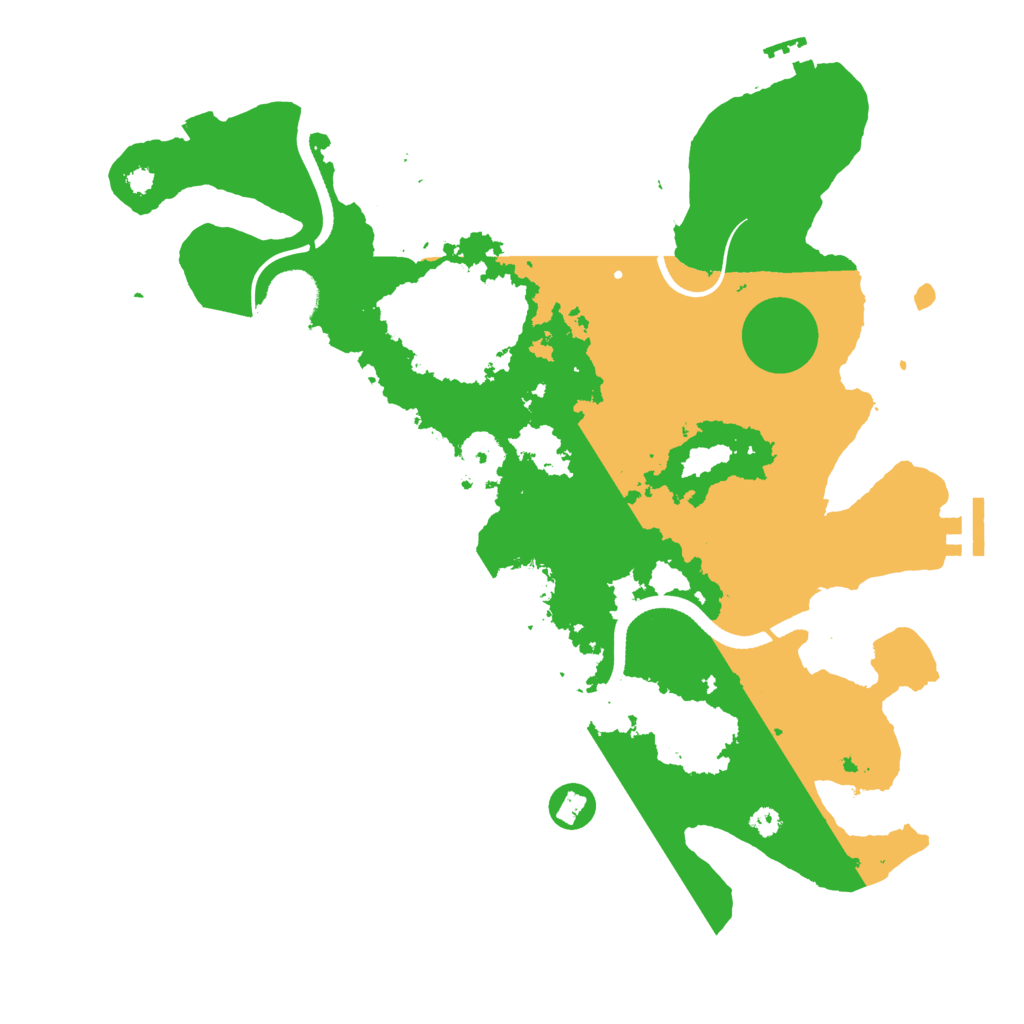 Biome Rust Map: Procedural Map, Size: 3550, Seed: 599025