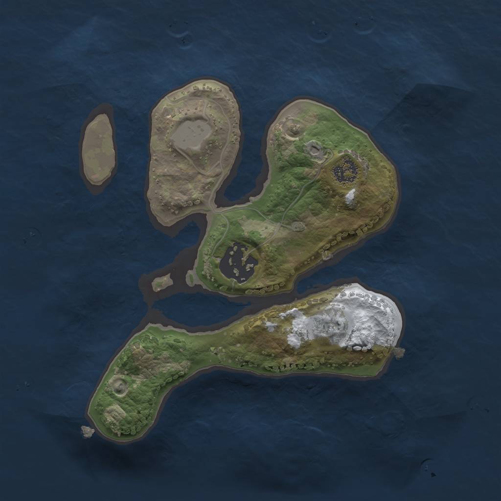 Rust Map: Procedural Map, Size: 2000, Seed: 1215, 6 Monuments