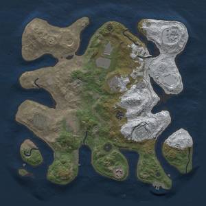 Thumbnail Rust Map: Procedural Map, Size: 3700, Seed: 1103726425, 19 Monuments