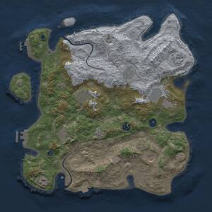 Thumbnail Rust Map: Procedural Map, Size: 3850, Seed: 1599527387, 15 Monuments