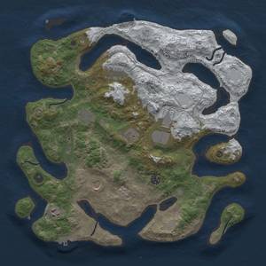 Thumbnail Rust Map: Procedural Map, Size: 4000, Seed: 1922959063, 17 Monuments