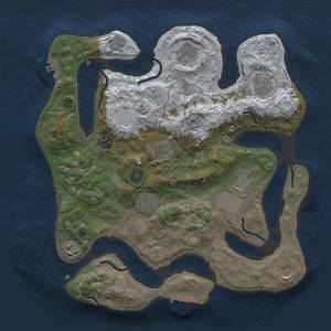 Thumbnail Rust Map: Procedural Map, Size: 3500, Seed: 1767274, 18 Monuments