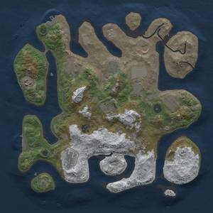 Thumbnail Rust Map: Procedural Map, Size: 3700, Seed: 368203473, 20 Monuments