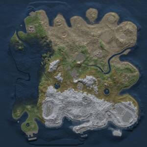 Thumbnail Rust Map: Procedural Map, Size: 3700, Seed: 368203473, 16 Monuments