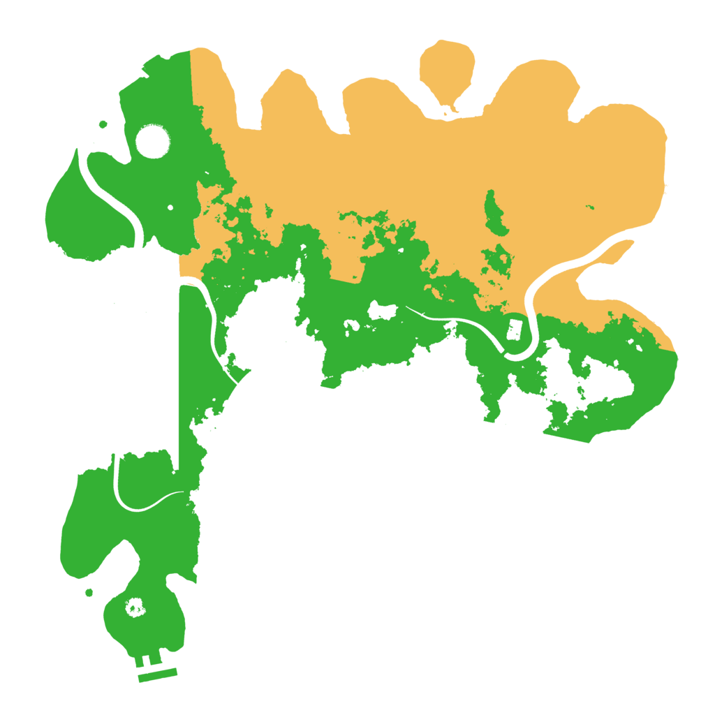 Biome Rust Map: Procedural Map, Size: 3700, Seed: 368203473