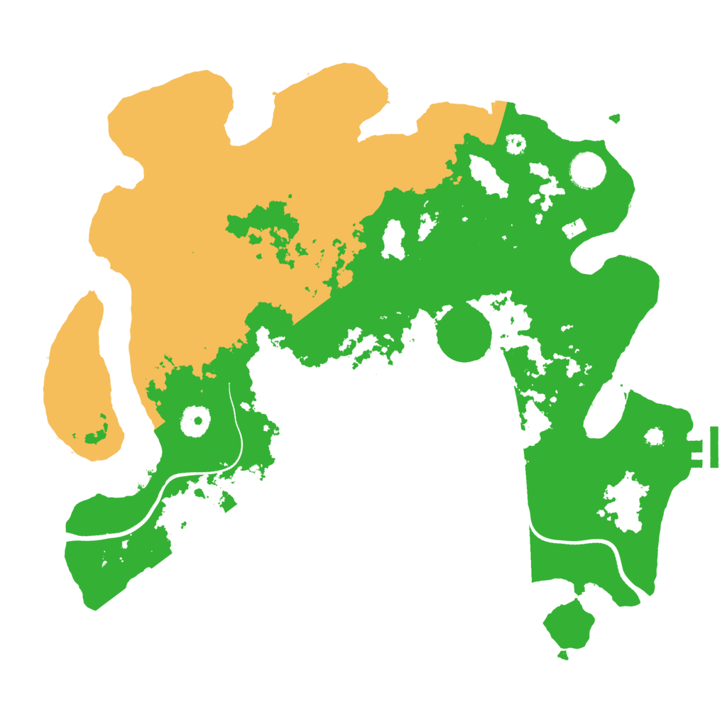 Biome Rust Map: Procedural Map, Size: 3550, Seed: 660639