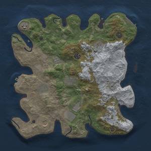 Thumbnail Rust Map: Procedural Map, Size: 3500, Seed: 815509195, 16 Monuments