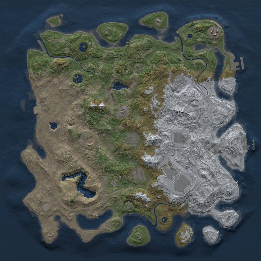 Rust Map: Procedural Map, Size: 4250, Seed: 20896, 15 Monuments