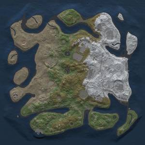 Thumbnail Rust Map: Procedural Map, Size: 4000, Seed: 738245350, 20 Monuments