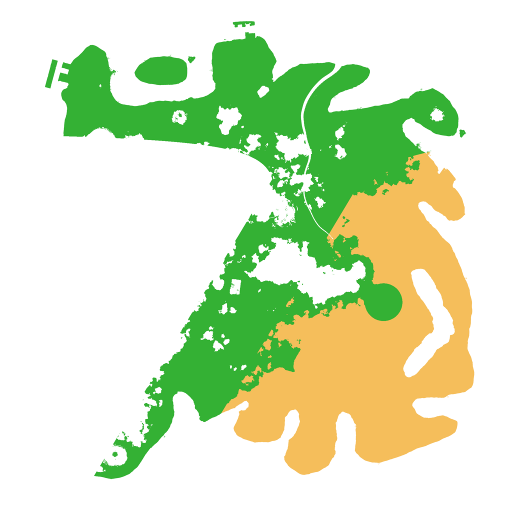 Biome Rust Map: Procedural Map, Size: 3600, Seed: 2021491857