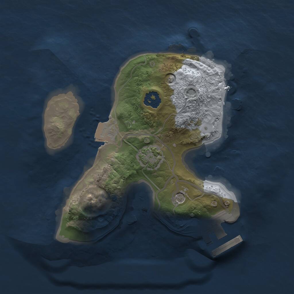 Rust Map: Procedural Map, Size: 1750, Seed: 505001, 4 Monuments