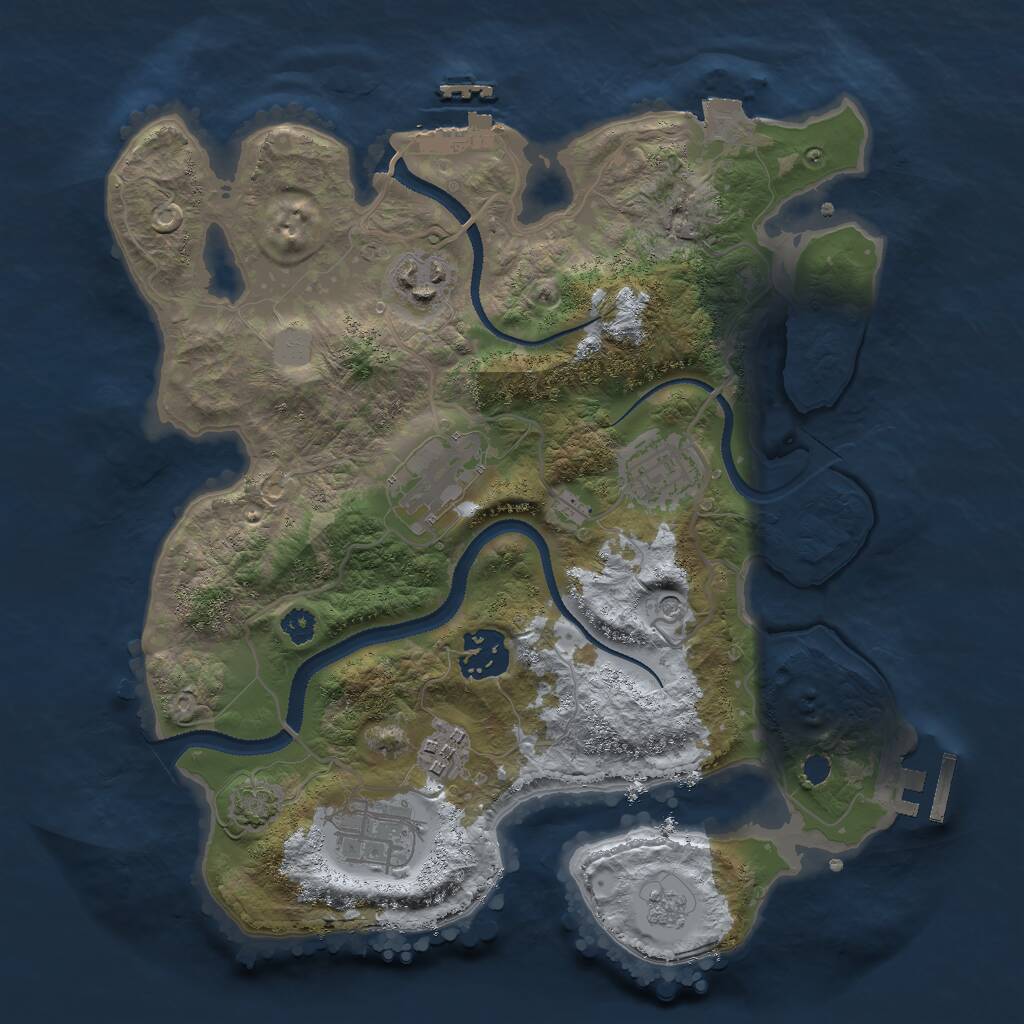 Rust Map: Procedural Map, Size: 2997, Seed: 7165464, 12 Monuments