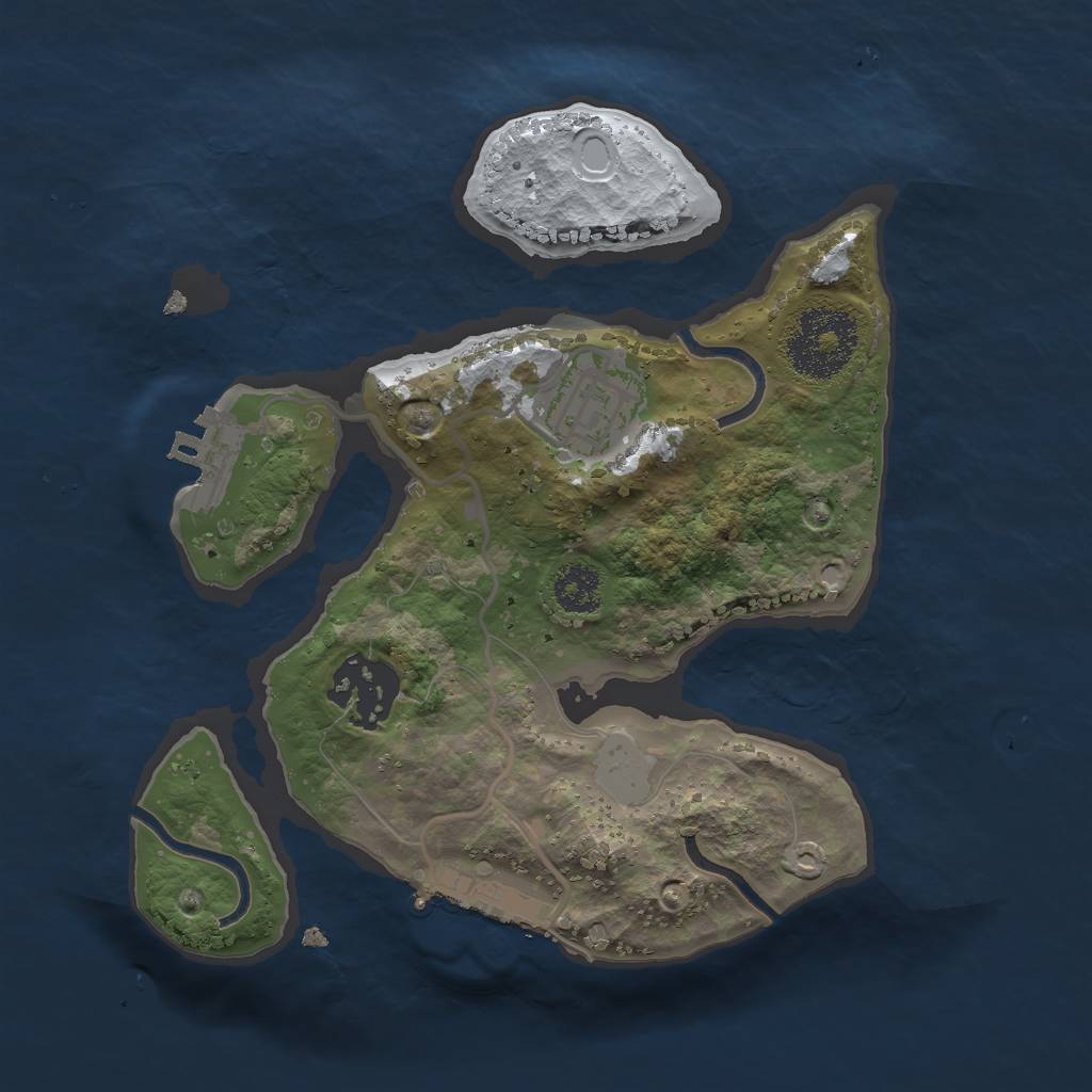 Rust Map: Procedural Map, Size: 2300, Seed: 5, 9 Monuments