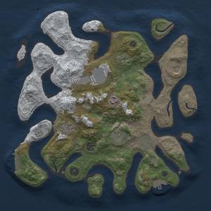 Thumbnail Rust Map: Procedural Map, Size: 3500, Seed: 1810919278, 18 Monuments