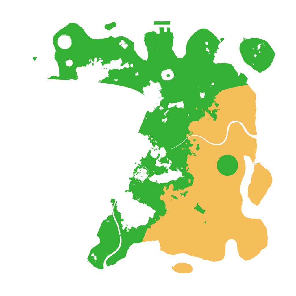 Biome Rust Map: Procedural Map, Size: 3700, Seed: 674226772