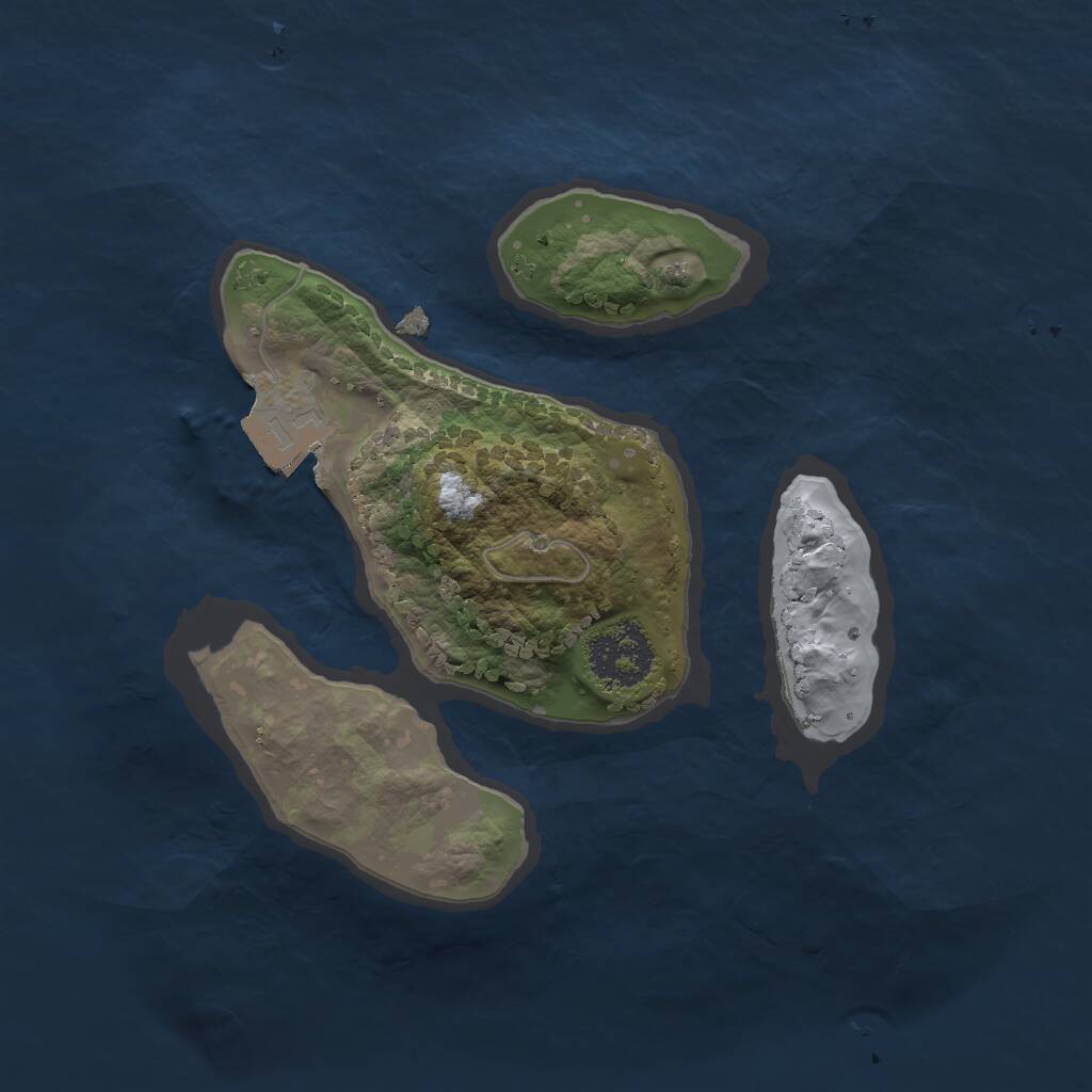 Rust Map: Procedural Map, Size: 1750, Seed: 88573773, 1 Monuments