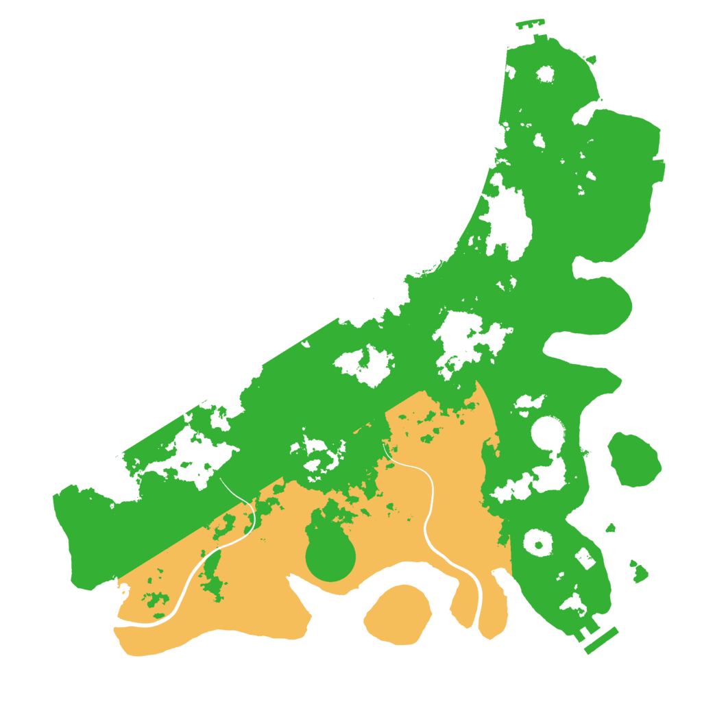 Biome Rust Map: Procedural Map, Size: 3700, Seed: 743904857