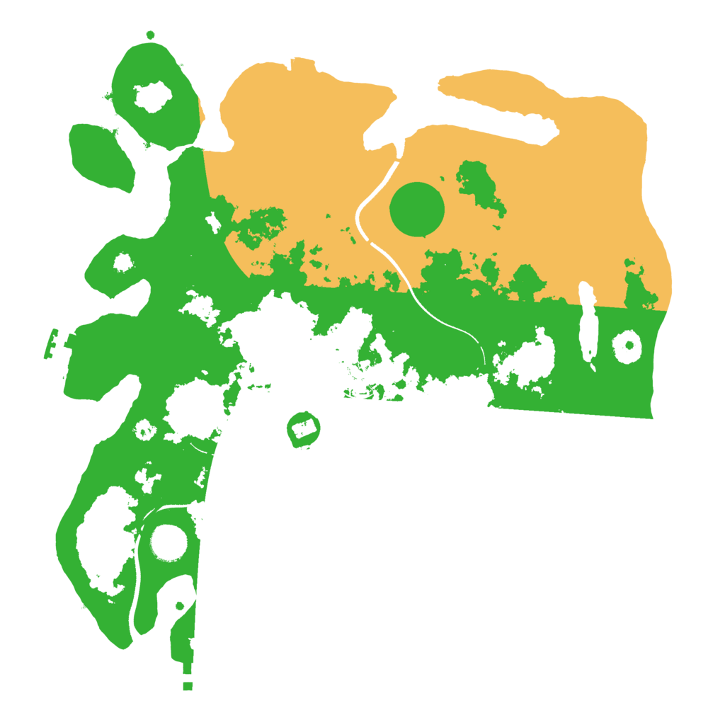 Biome Rust Map: Procedural Map, Size: 3500, Seed: 4009283